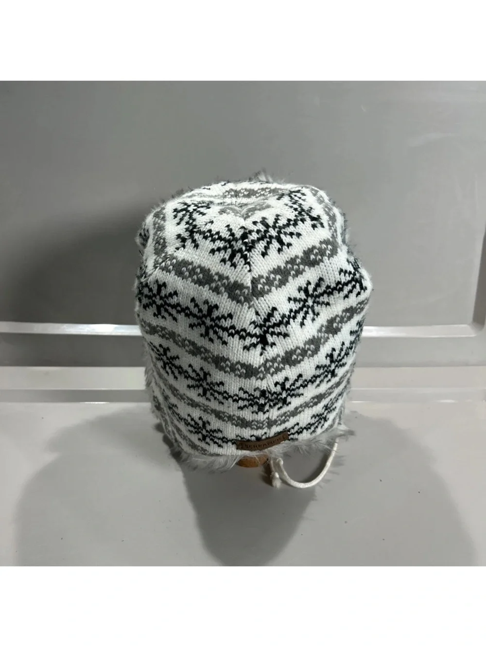 Screamer Trapper Hat Faux Fur Knit Ear Flap Fleece Lined Bomber Hat Winter OSFM - Picture 4 of 12